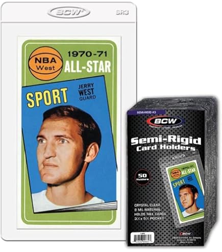 Amazon.com: Cardboard Gold Card Saver 3 Tall Card Sleeves - 50ct Pack -  Semi Rigid Card Holder for 60s-70s Tall Boy Cards, 3 1/3" x5 7/8" with 1/2"  Lip - Ideal for