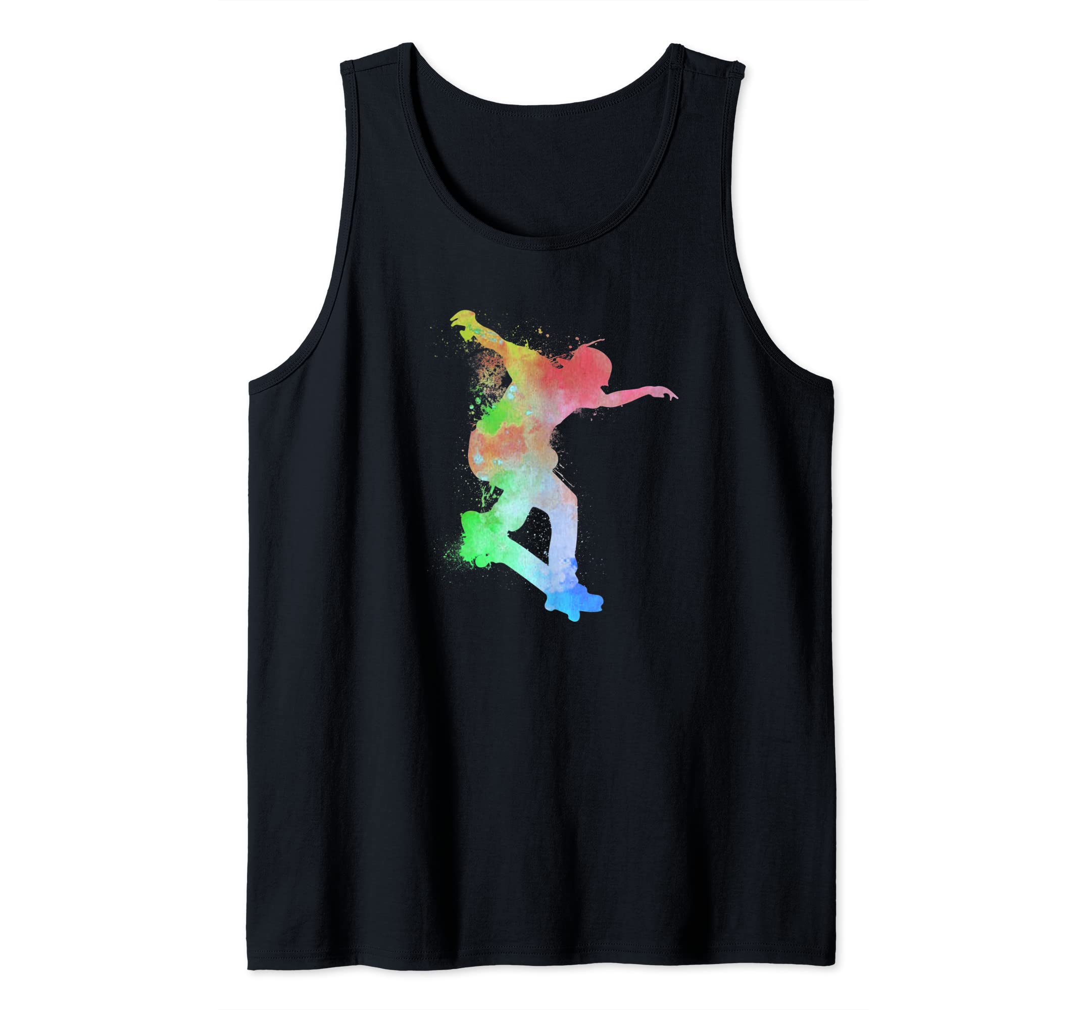 Skateboard Skateboarder Watersplash Skater - Skateboarding Tank Top