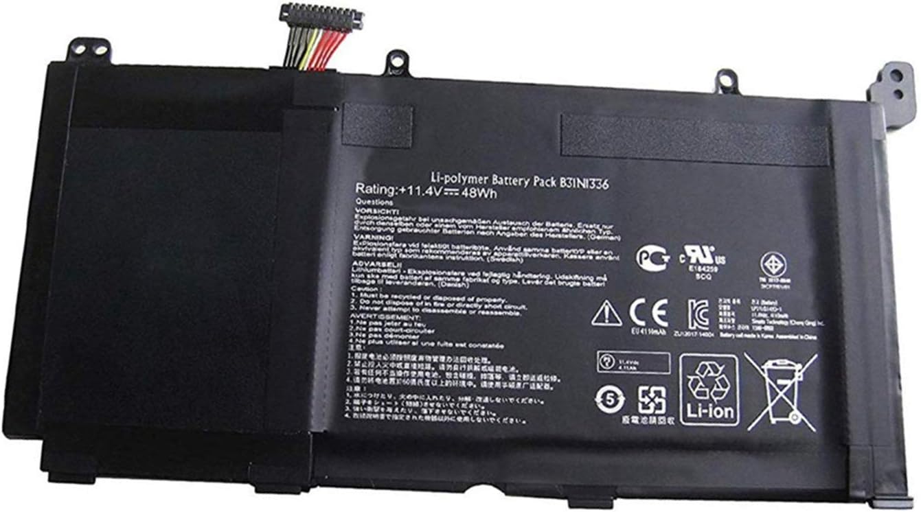 ASKC 48Wh B31N1336 Laptop Battery for ASUS VivoBook A551L S551 S551L S551LN S551LA S551LB R533L K551LN K551L R553L R553LF R553LN V551L Series A42-S551 C31-S551