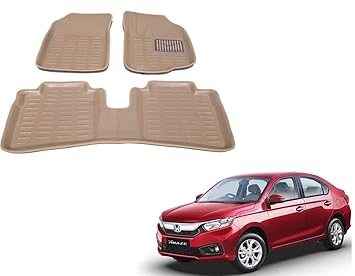 Kozdiko 3d Mats Car Foot Mat Beige For Honda Amaze 2018 Amazon In