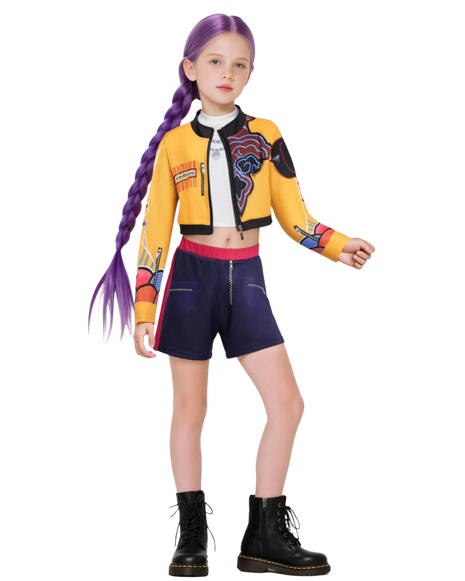 Photo 1 of DJYLBV Girls Dress Up Pop Singers Halloween Costume Stage Outfit for 5-12 Years Kids