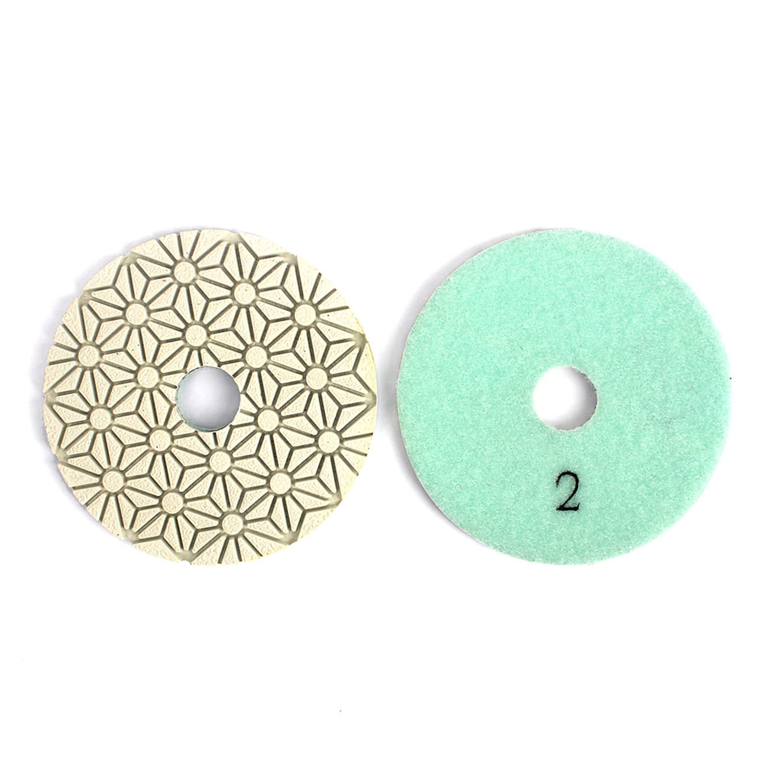 HOMESOM 100mm 2 Step Diamond Polishing Pads Flexible Wet Use for Granite Polishing Tool Marble Concrete Grinding