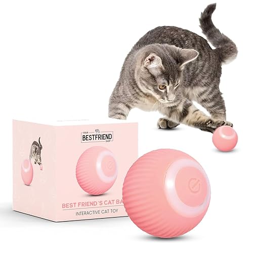 YOUR BESTFRIEND SHOP Interactive Cat Toy | Interactive Cat Toys | Self-Moving Cat Toy | Moving Cat Toy | Cat Toy | Guaranteed Fun (pink)