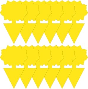 12 Pack Sticky Trap Fruit Fly and Fungus Gnat Traps Killer for Indoor and Outdoor,Protect The Plant,Non-Toxic and Odorless