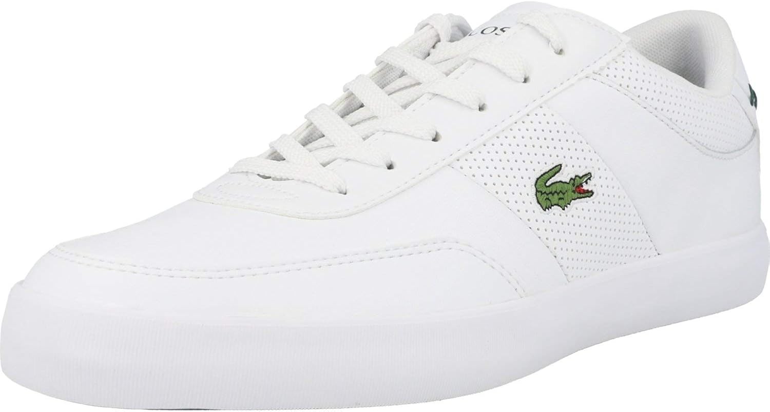 lacoste white leather trainers