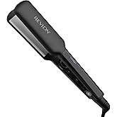REVLON Ceramic Coated 2" Flat Iron - Fast Heating Hair Straightener for Quick and Smooth Results, Plus Travel Friendly (Black)