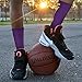 Athletic Half Cushioned Crew Socks | Basketball Player Design | Purple/Gold