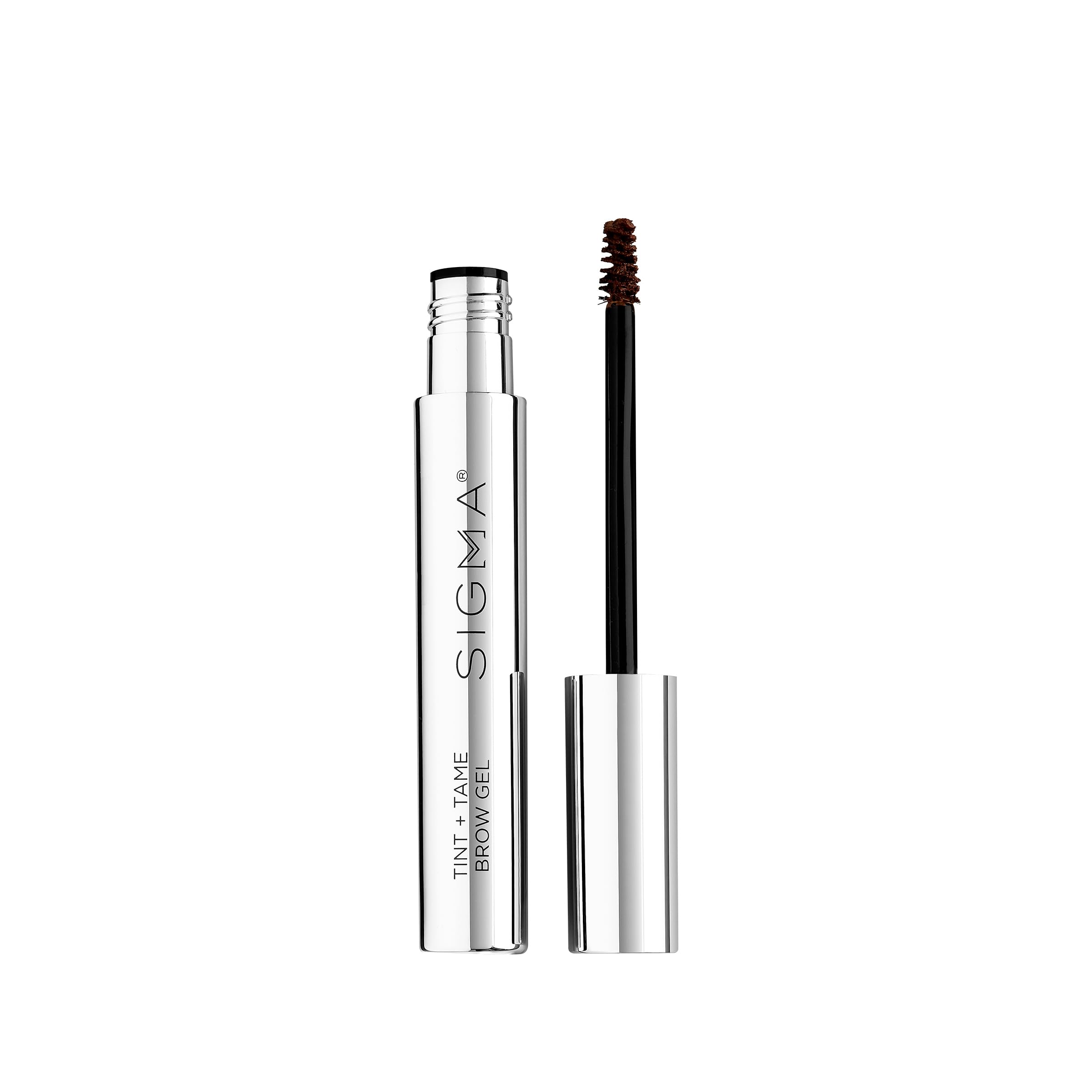 Sigma Beauty Tint + Tame Dark Brow Gel - Dark Brown Brow Gel for Very Deep Brown Hair - Groom, Shape and Fill for Natural, Feathered Brows