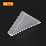 sourcing map 20Pcs Plastic Corner Guards 8mm White Right Angle Glass Mirror view 3