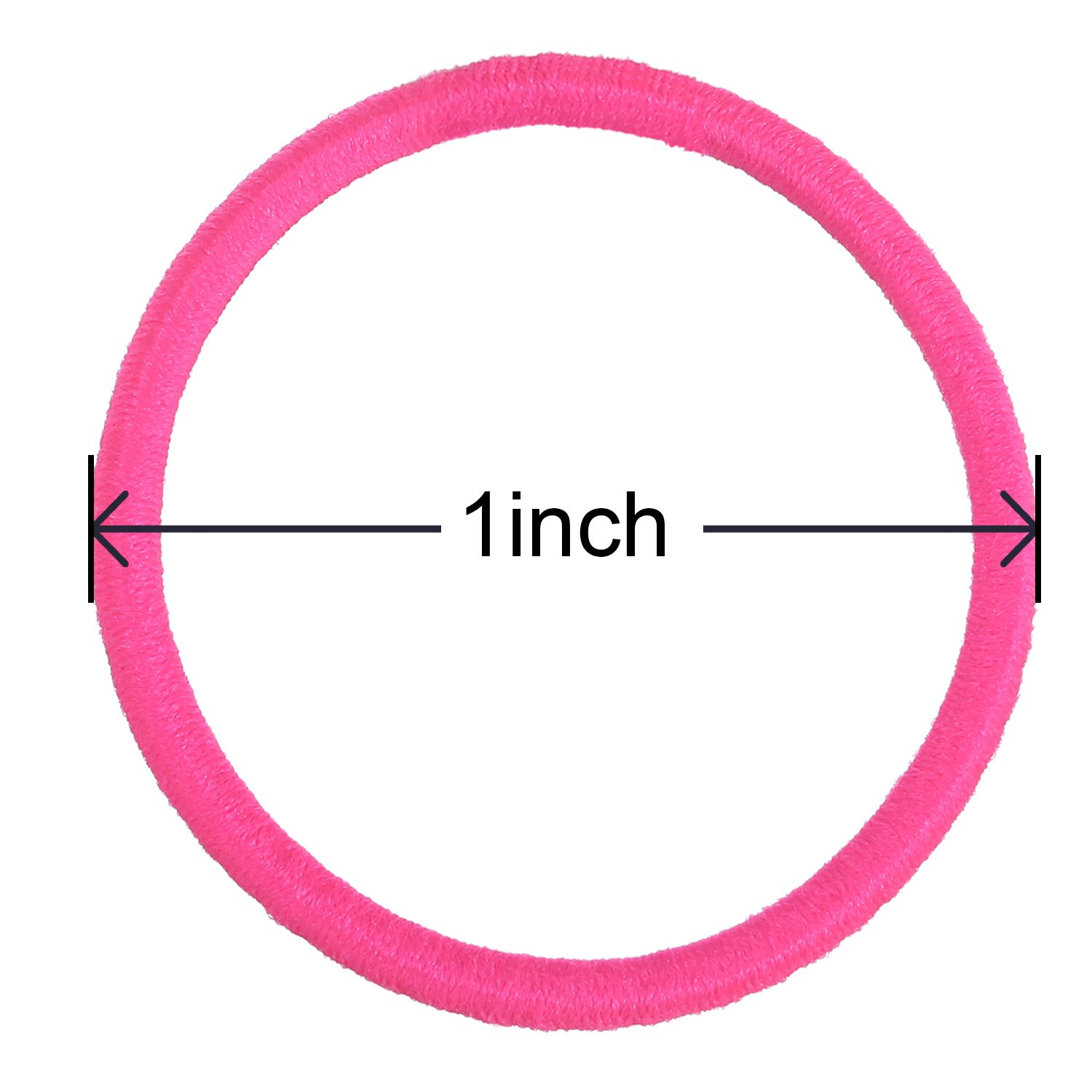 200 Pieces Multicolor Tiny Baby Girls Hair Ties No Crease Hair Bands Bulk Elastics Ponytail Holders (2.5 cm in Diameter, 2 mm, Multicolor-B) : Beauty