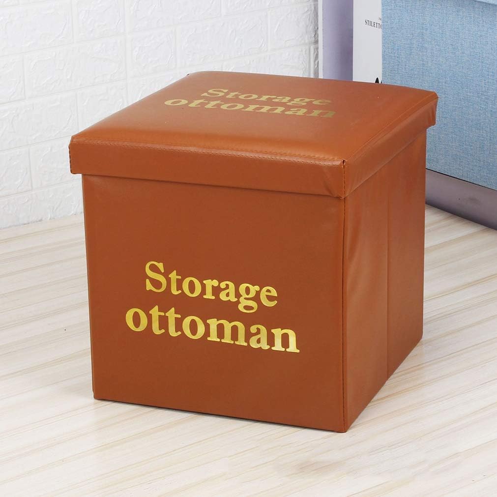 VBNM Taburete bajo, Puff de Almacenamiento, Banco Plegable con Espacio