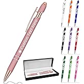 ABIsedrin Personalized Pens with Name Custom Engraving Ballpoint Pens with Stylus Tip Customized Smooth Writing Pens Personalized Gifts for Anniversary Birthday or Graduation(Gold Rose,Black Ink)