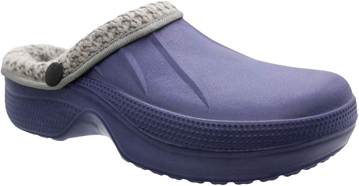 buyAzzo Zuecos cálidos para hombre y mujer, con forro interior de felpa