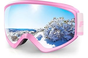 findway Kids Ski Goggles, Kids Snow Snowboard Goggles for Boys Girls Youth OTG