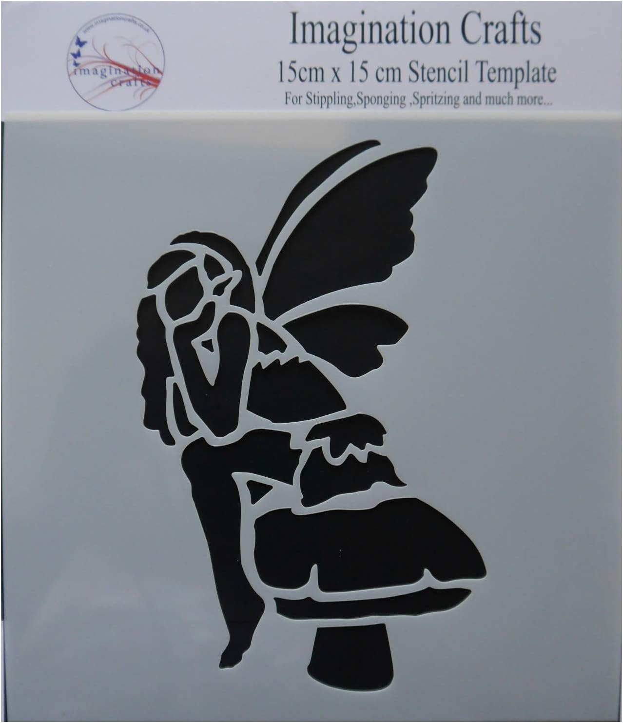 Imagination Crafts Stencil Mask Template 6" x 6" (15cm) Garden Fairy
