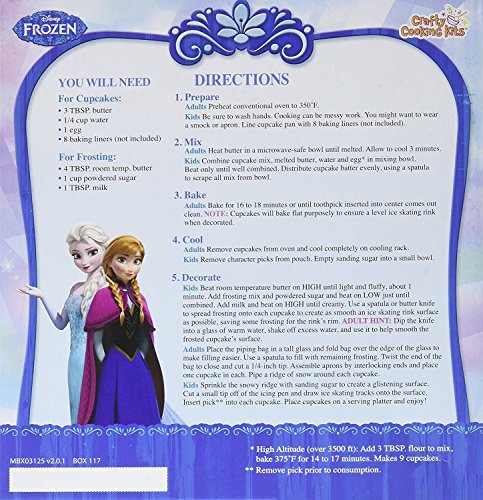 Crafty Cooking Kits Disney Frozen Cupcake Kit, Chocolate, 9.18 Ounce - Thumbnail 4