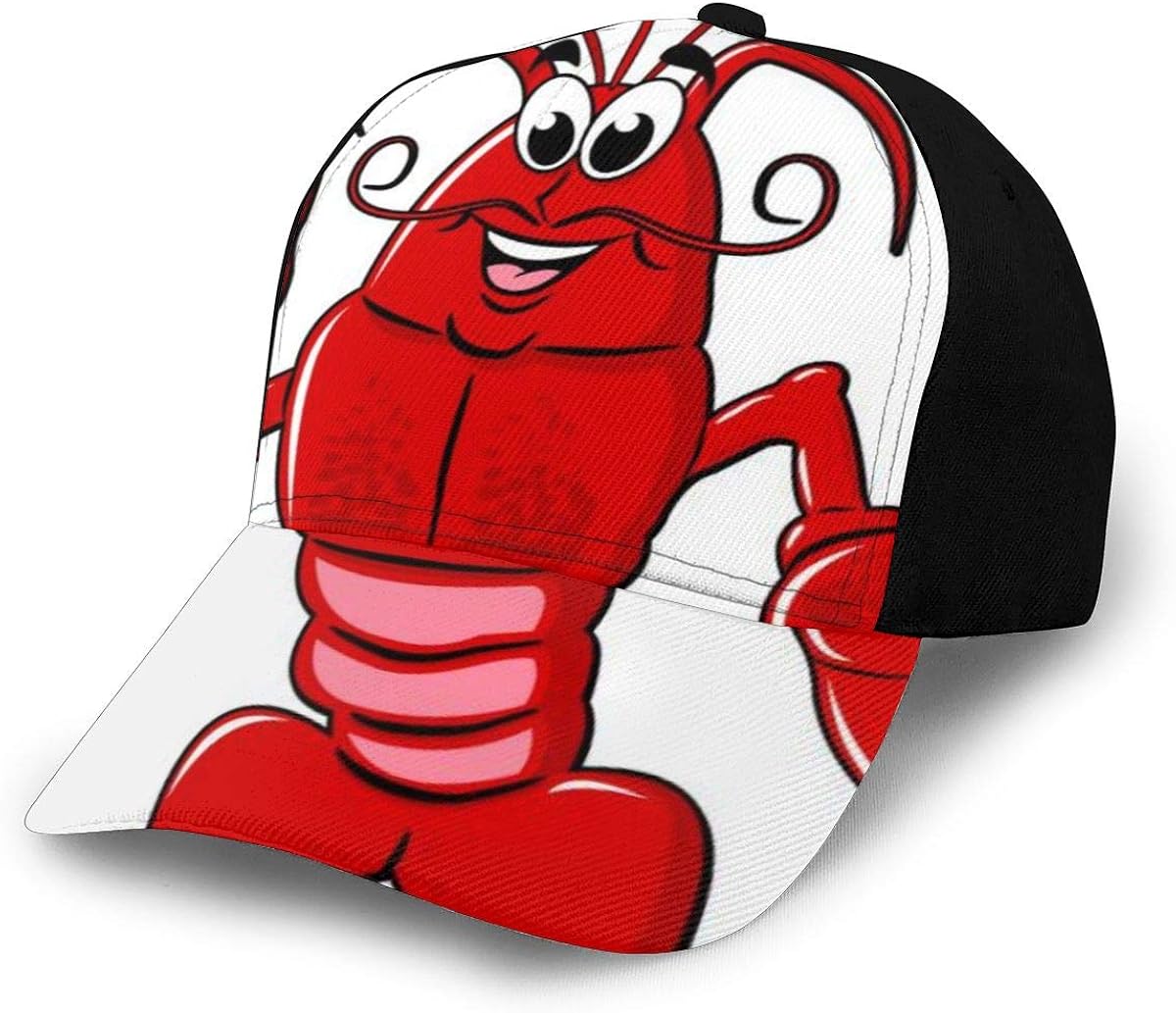 Baseball Caps Lobster Mascot Plain Baseball Cap Adjustable