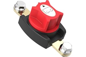 Hilictokt Side Post Battery Disconnect Switch, On/Off Battery Power Cut Off Switch 275A 12V-48V for Automotive, RV, Marine, Truck, Boat(2025 New)