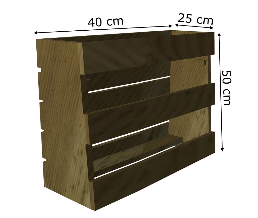 AD servicios Huerto Urbano Vertical 40x25x50 cm con Tres ...