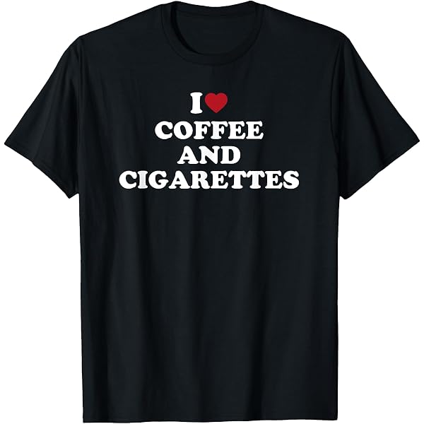 Amazon.com: ShirtScope I Love Cigarettes T Shirt I Heart Cigarettes Small  Black : Clothing, Shoes & Jewelry
