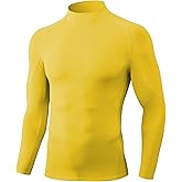 Men's Athletic Compression Shirt UPF 50+ Long Sleeve Workout Sun T-Shirts Mock Outdoor Base Layer Sports Running Tops