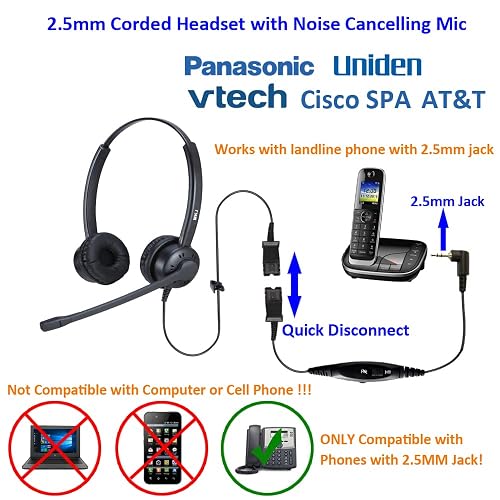 Corded Phone With Headset Port Black Plastic Uniden AS8401 Desktop