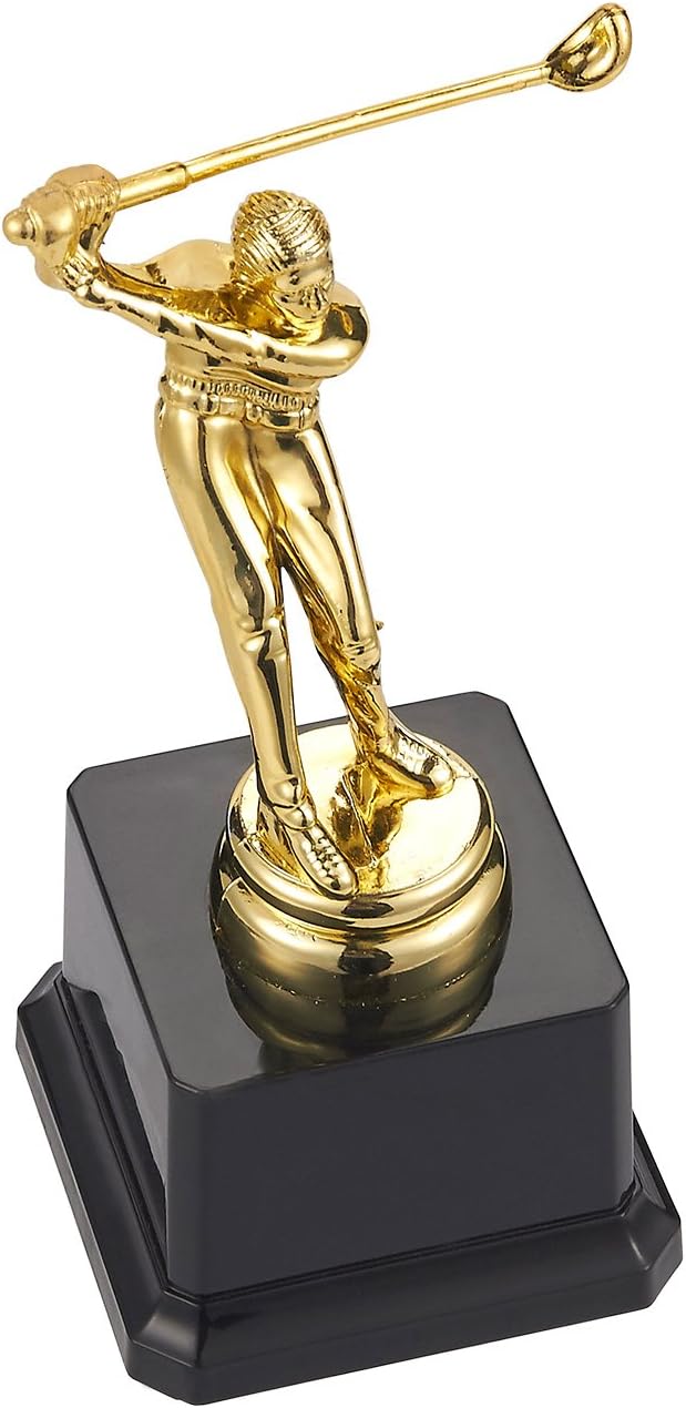 Juvale Golf Trophy - Gold Award Trophy for Golf Tournaments, Competitions, Parties, 3 x 7 x 3 Inches : Sports & Outdoors