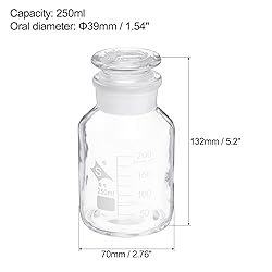 PATIKIL 250mL Reagent Media Bottle, 1Pcs Round
