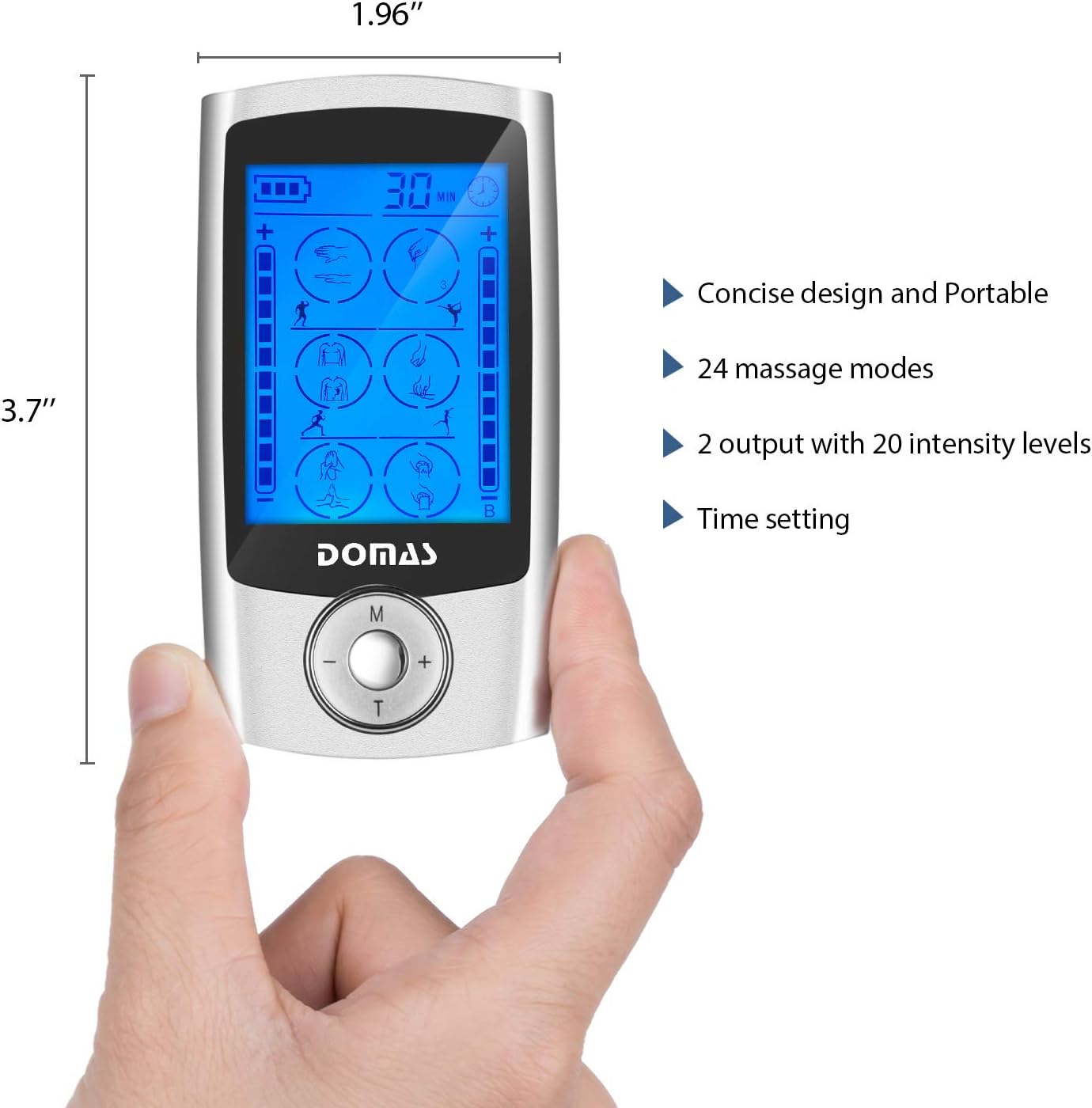 Pain Relief Stimulater Muscle Massager Machine 24 Modes EMS Tens Unit Therapy Equipment Electric Pulse Massager for Back Shoulder Pain Management: Health & Personal Care