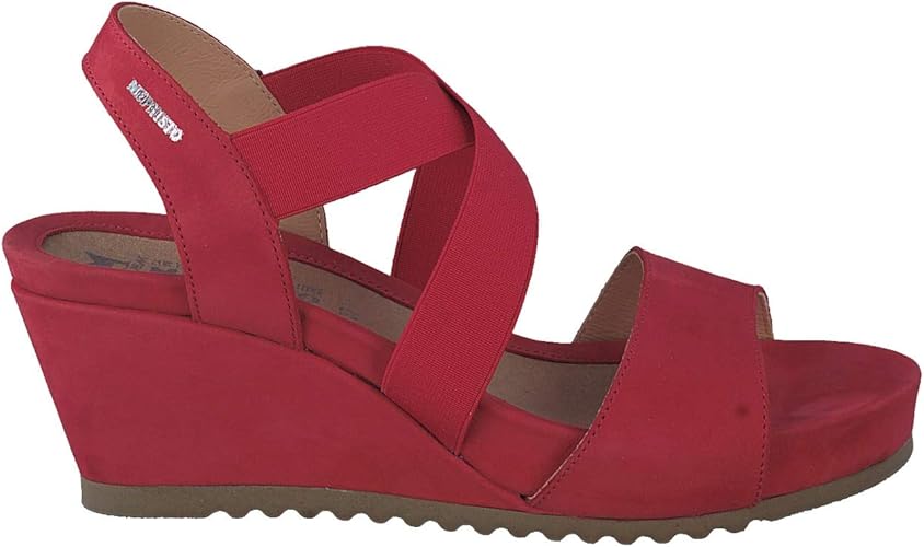 red mephisto sandals