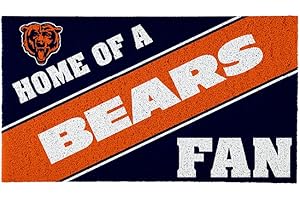 Team Sports America NFL Chicago Bears | Indoor and Outdoor Entryway | 28 x 16 Inches | Non Slip Back | Welcome Floor Mats | Muddy Dog Paws | Front Door Entrance Home Décor