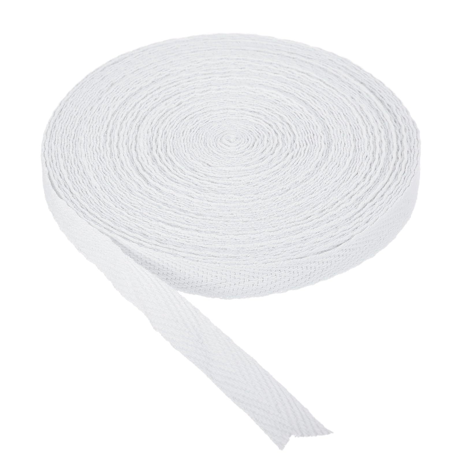 PATIKIL Cotton Twill Tape 10mm(3/8 Inch) 10 Yards Cotton Ribbon Bias Binding Tapes Herringbone Webbing Trim for Sewing Gift Wrapping Craft DIY Milk White - 9m