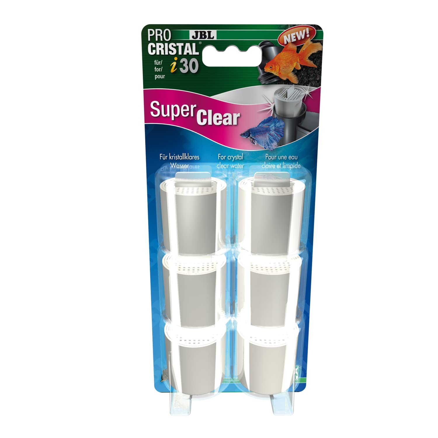 JBL ProCristal I30 for Aquarium Filtration Super Clear Set of 6 Cartridges