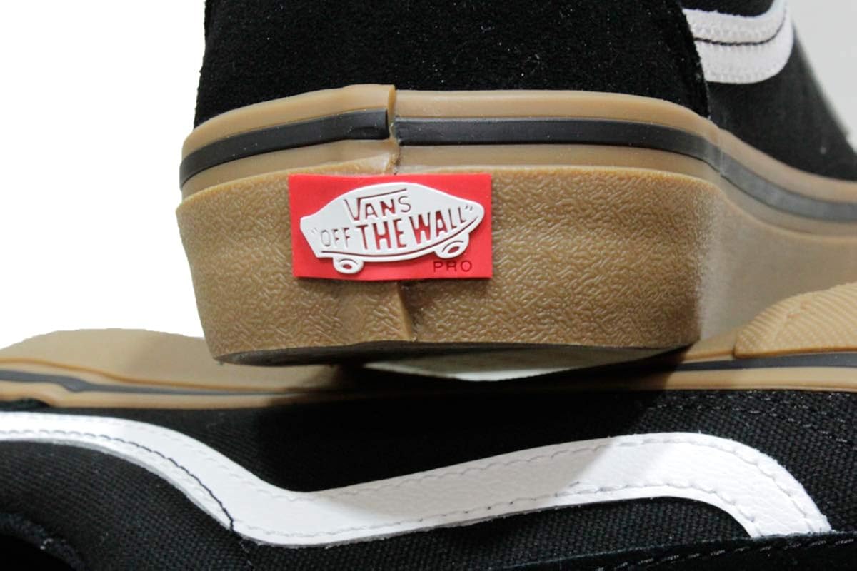 vans old skool pro black white gum