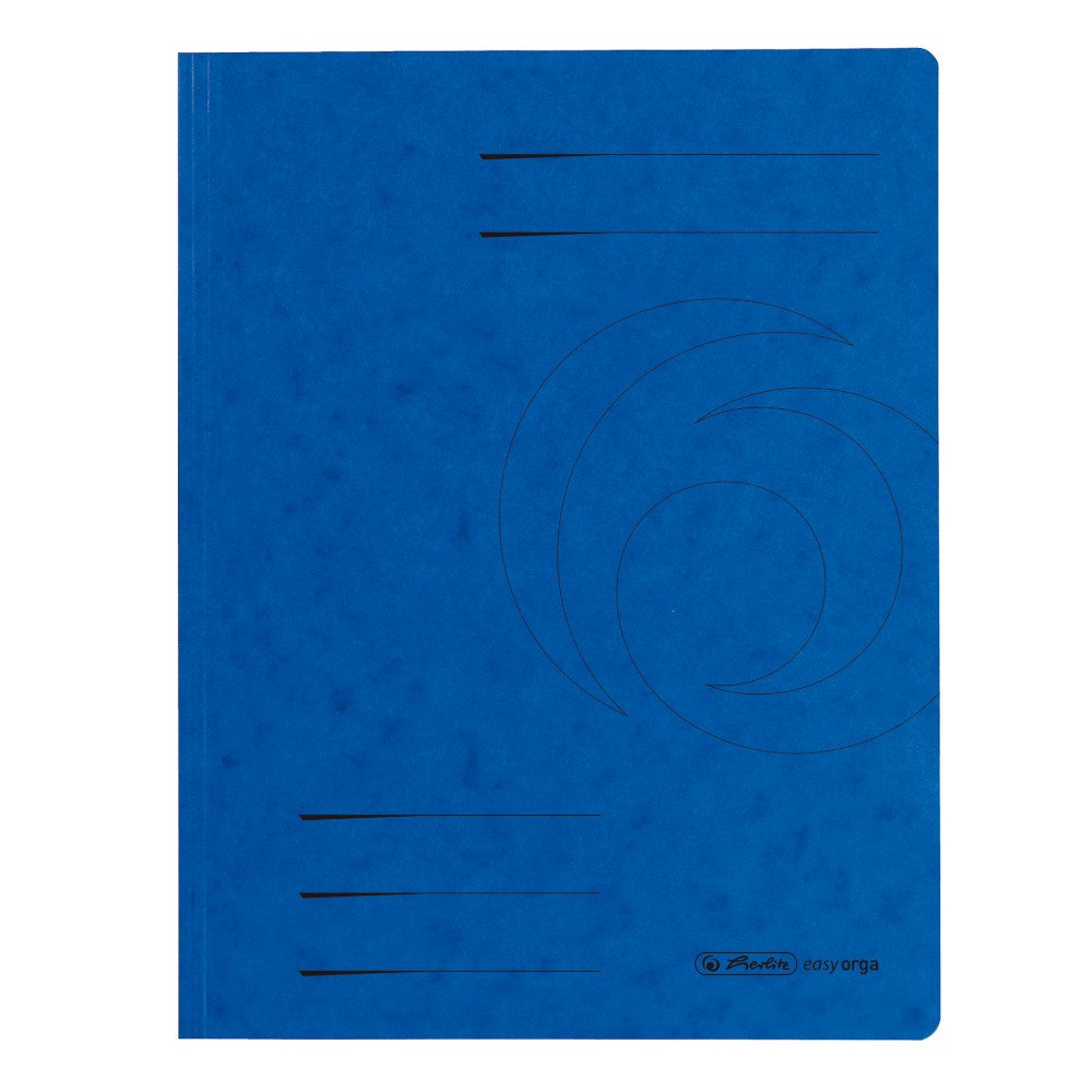 Herlitz 10843928 Portfolio File A4, 3 Flaps, ColorSpan, Pack of 25, Orange Blue