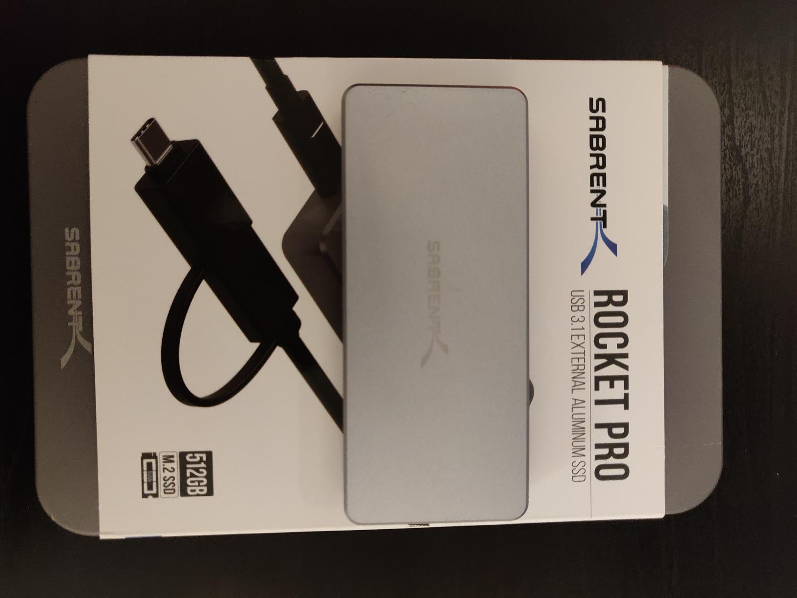 Rocket Pro 512GB NVMe USB 3.1 External Aluminum SSD - Sabrent
