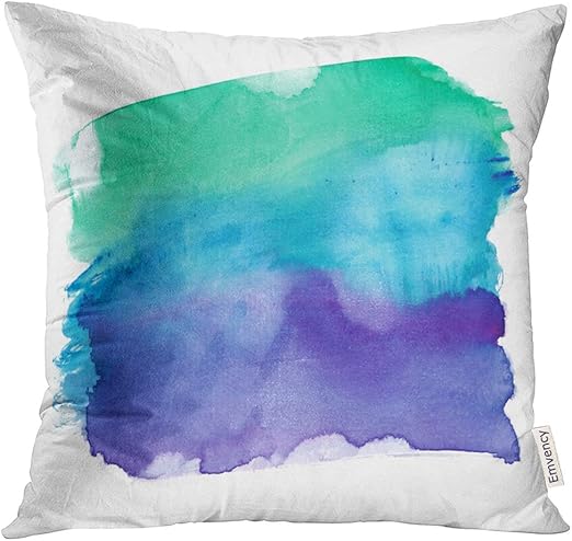 Amazon Com Golee Throw Pillow Cover Blue Color Vibrant Emerald