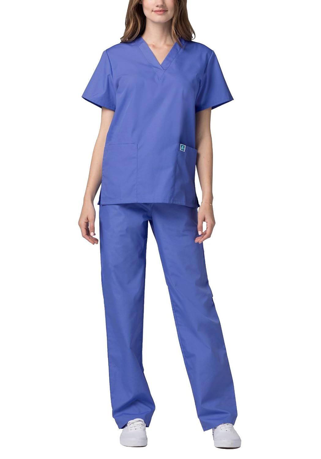 Adar Universal Unisex Medical Uniform - Unisex Drawstring Scrub Set - 701 - Ceil Blue - M - Image 4