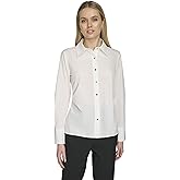 Calvin Klein Womens Collared Long Sleeve Button Down Top
