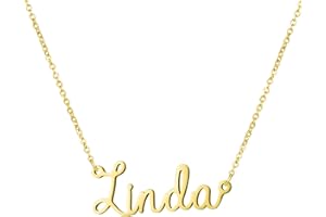 Yiyang Personalized Name Necklace 18K Gold Plated Stainless Steel pendant Jewelry Birthday Gift for Girls