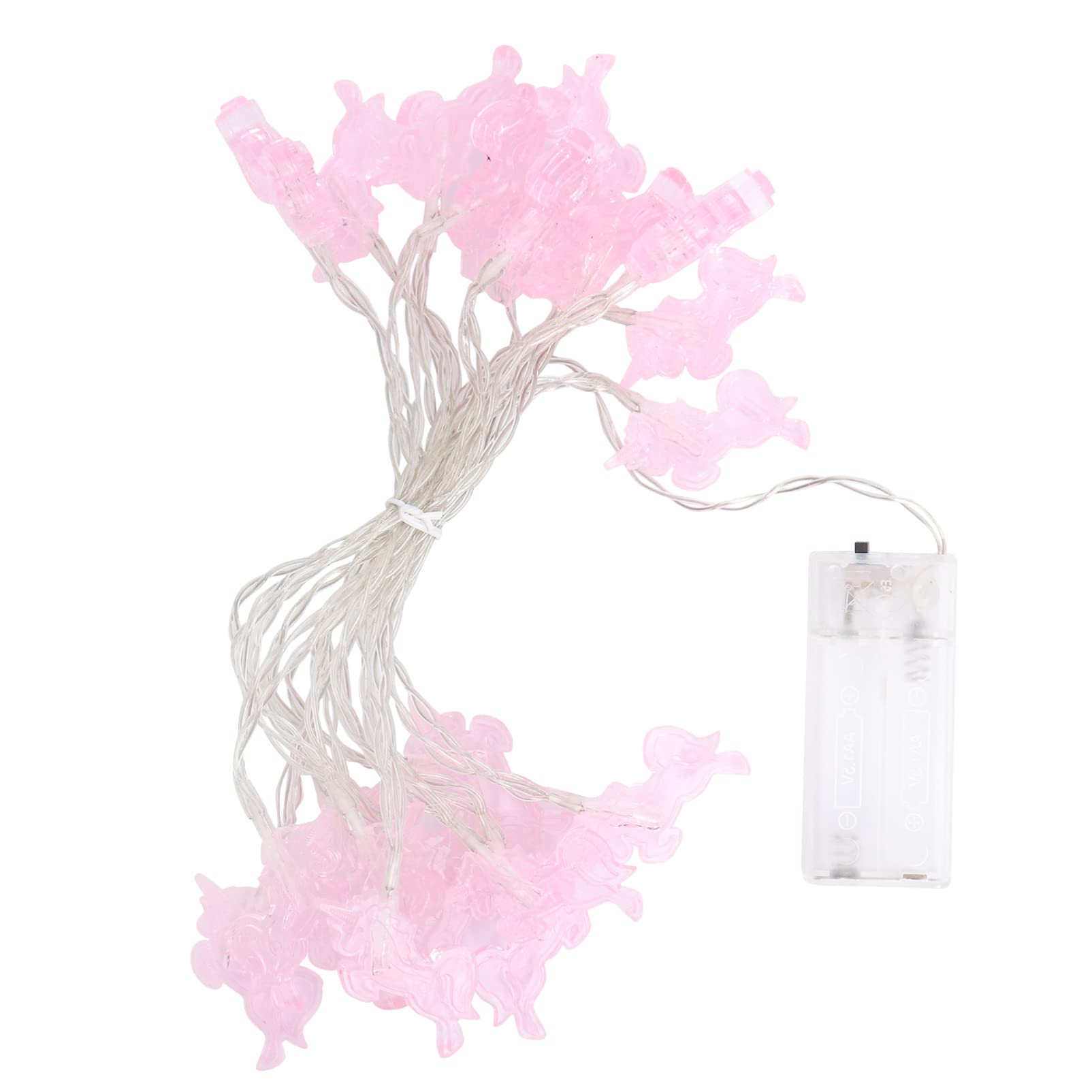 OSALADI LED Unicorn String Lights Lovely Cartoon Night Light Decoration for Wedding Party Bedroom Birthday (Warm White, 3m 20 LEDs)