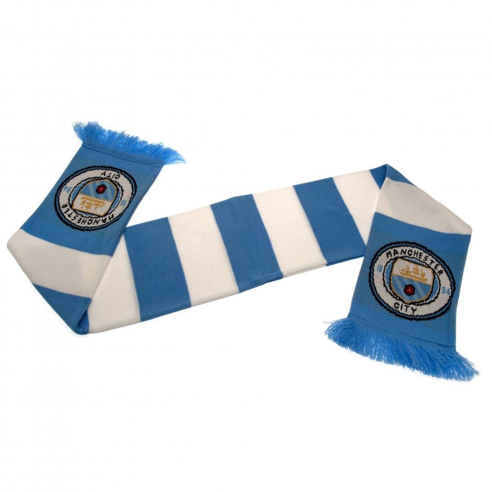 Manchester City F.C. Unisex JACQUARD SCARF MAN CITY, White