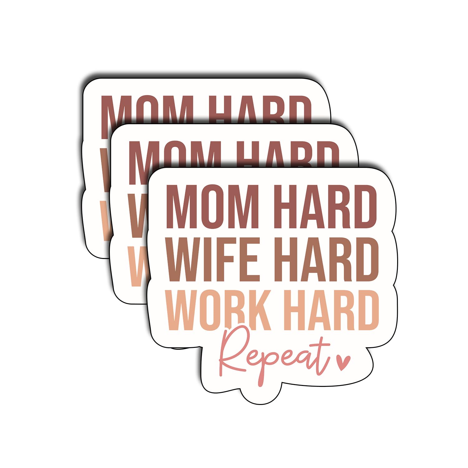 Photo 1 of (3Pcs) Mom Hard Wife Hard Work Hard Repeat Sticker, Pretty Mom Mama Decal, Celebrate Your Mom Gigi Love, Gifts for Grandma Mum Decoration Books Laptop Phone Waterproof Vinyl Water Bottle Gifts 3 Inch