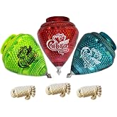 Cometa 3 Pack Jumbo Cobra Durable Plastic Spin Tops for Kids Metal Tip Made in Mexico - Trompo Mexicano Jumbo Cobra Pl᳴ico Durable &amp; Punta de Metal (Pack of 3 Assorted Colors)
