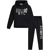 AEROPOSTALE Boys Sweatsuit - 2 Piece Athletic Pullover Hoodie Sweatshirt and Boys Jogger Pants with Pockets (Sizes 8-12)