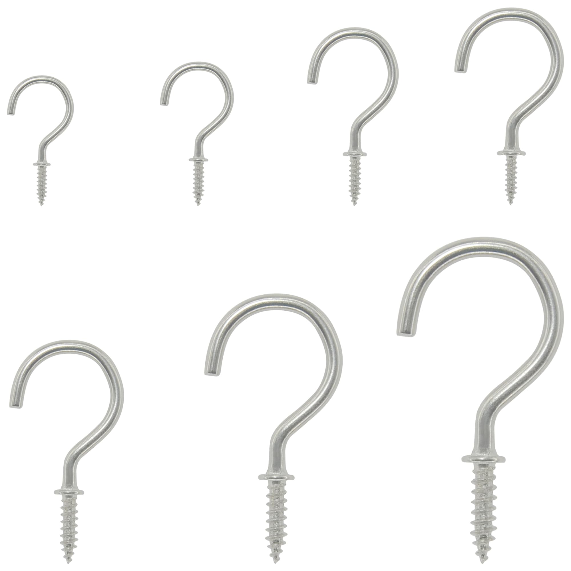 DDHOMIN 120 PCS 7 Sizes Screw-in Hooks,Garden Hooks for Hanging Small Plants,Birdhouses