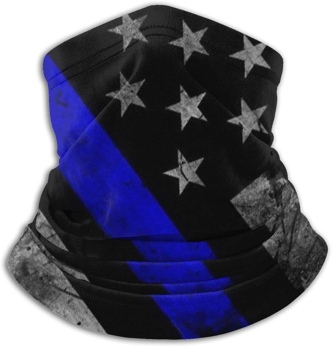 Face Mask Bandana Blue Lives Matter Flag Ear Face Mask for Men Women, Dust-Free Neck Warmer Cover Sportswear for Cycling, Cold Weather, Ski, Multifunctional Shield Scarf: Clothing