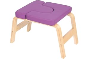 Lineslife Yoga Headstand Bench,Yoga Inversion Bench with Wood Frame and PU Pads,Relieve Fatigue Balance Training,Loading 330Lbs