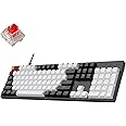 Keychron C2 Full Size 104 Keys Wired Mechanical Gaming Keyboard for Mac Layout with Gateron G Pro Red Switch/White LED Backlight/Double Shot ABS Keycaps/USB C Computer Keyboard for Windows Laptop