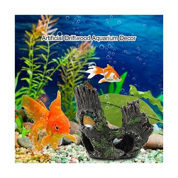 Duokon Marine Fish Tank Acquario Ornament Resina Artificiale Legno Marcio Decor Cave Decorazione Naturale Habitat(ST…